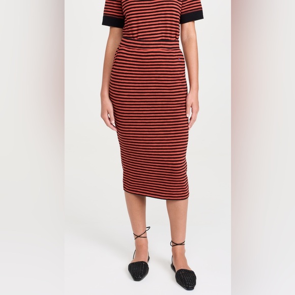 Clare V. Dresses & Skirts - Clare V. Le Tube Skirt in Black & Poppy Stripe | XXL | EUC